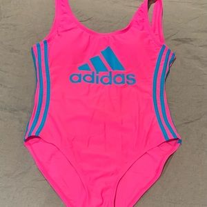 Hot pink Adidas one piece swimsuit